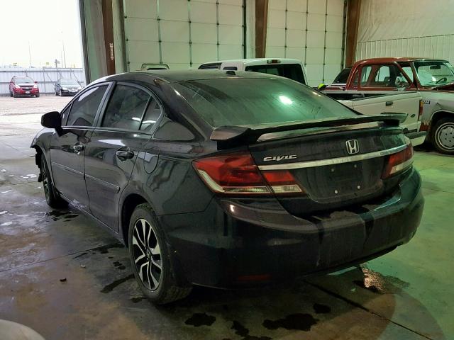 19XFB2F96DE046967 - 2013 HONDA CIVIC EXL BLACK photo 3