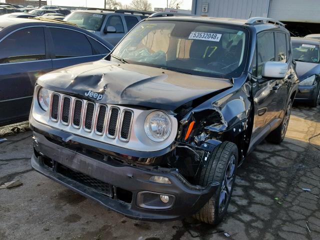 ZACCJBDT0FPB71826 - 2015 JEEP RENEGADE L BLACK photo 2