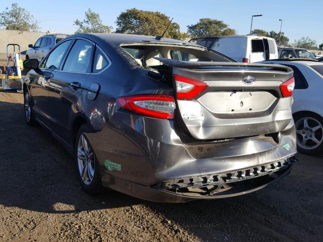 3FA6P0SU7FR173888 - 2015 FORD FUSION TIT GRAY photo 3