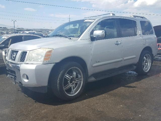 5N1AA08B06N713303 - 2006 NISSAN ARMADA SE SILVER photo 2