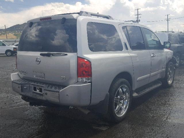 5N1AA08B06N713303 - 2006 NISSAN ARMADA SE SILVER photo 4