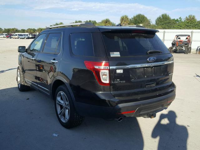 1FM5K7F83EGB58798 - 2014 FORD EXPLORER L BLACK photo 3