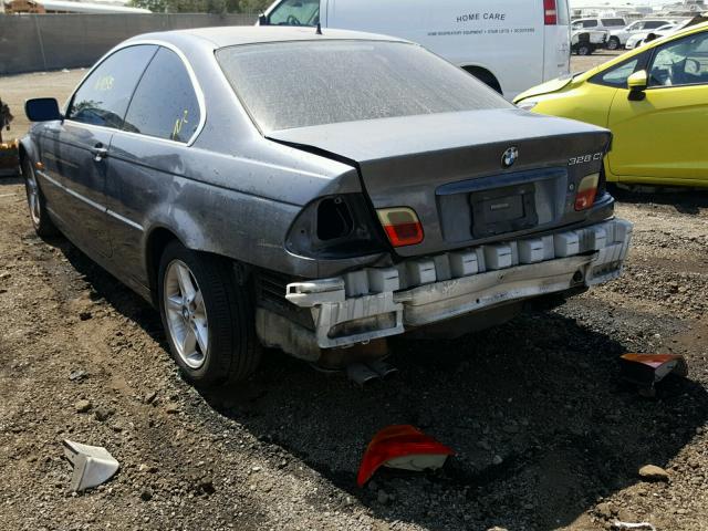 WBABM5348YJN92310 - 2000 BMW 328 CI GRAY photo 3