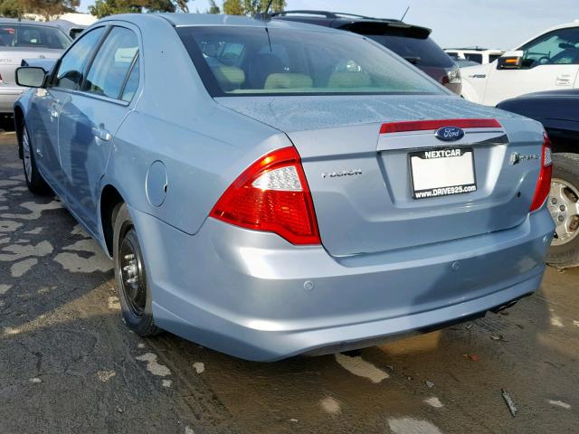 3FADP0L36AR310423 - 2010 FORD FUSION HYB BLUE photo 3