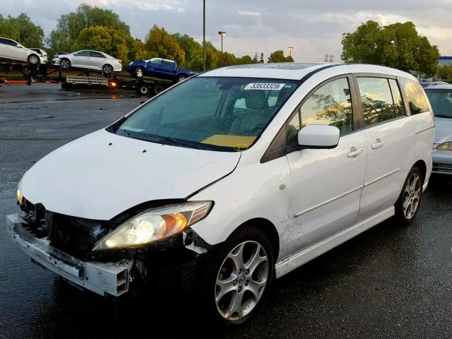 JM1CR29L590335473 - 2009 MAZDA 5 WHITE photo 2