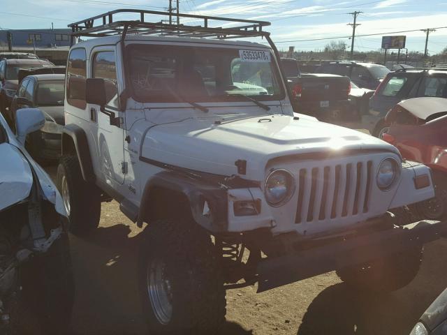 1J4FY19S5WP781038 - 1998 JEEP WRANGLER / WHITE photo 1