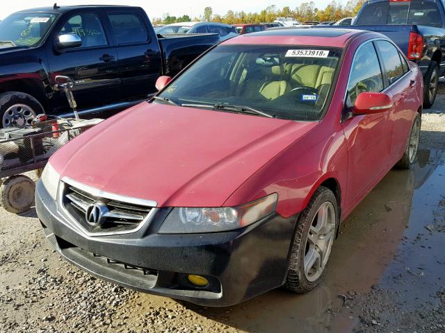 JH4CL96835C019197 - 2005 ACURA TSX RED photo 2