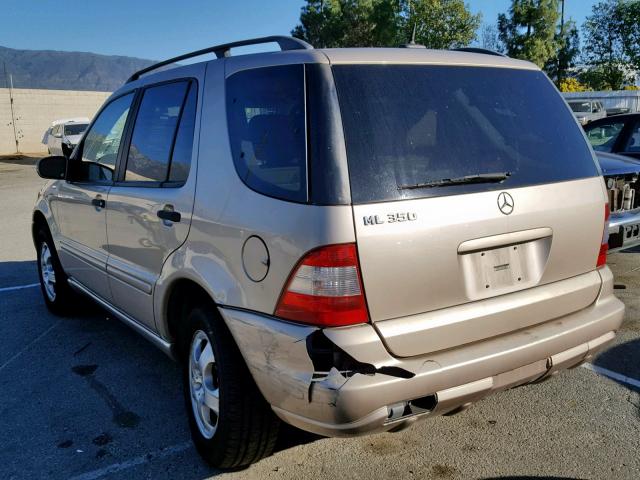 4JGAB57E14A461393 - 2004 MERCEDES-BENZ ML 350 TAN photo 3