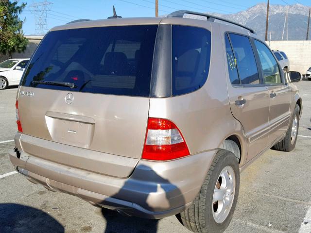 4JGAB57E14A461393 - 2004 MERCEDES-BENZ ML 350 TAN photo 4