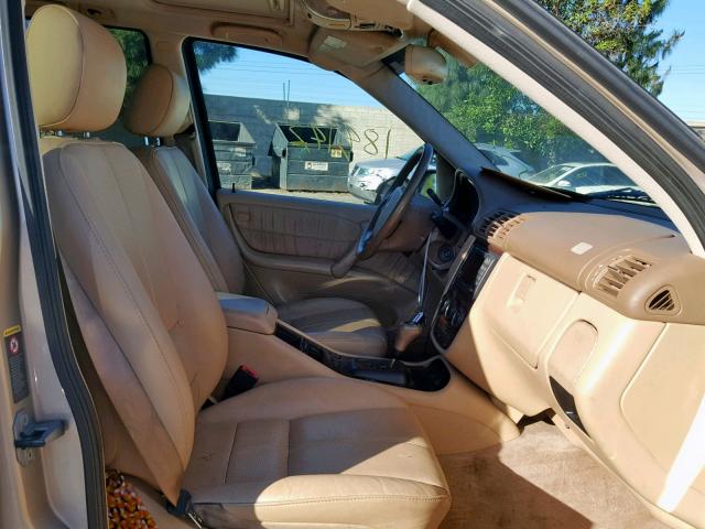 4JGAB57E14A461393 - 2004 MERCEDES-BENZ ML 350 TAN photo 5