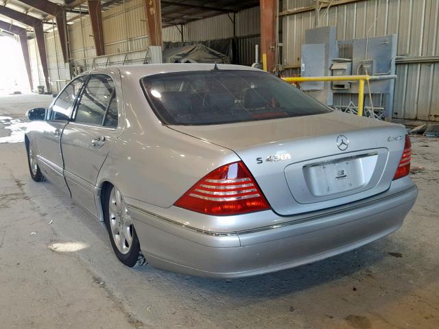 WDBNG83J23A381111 - 2003 MERCEDES-BENZ S 430 4MAT SILVER photo 3