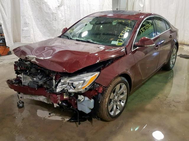 2G4GS5GX1G9205928 - 2016 BUICK REGAL PREM RED photo 2