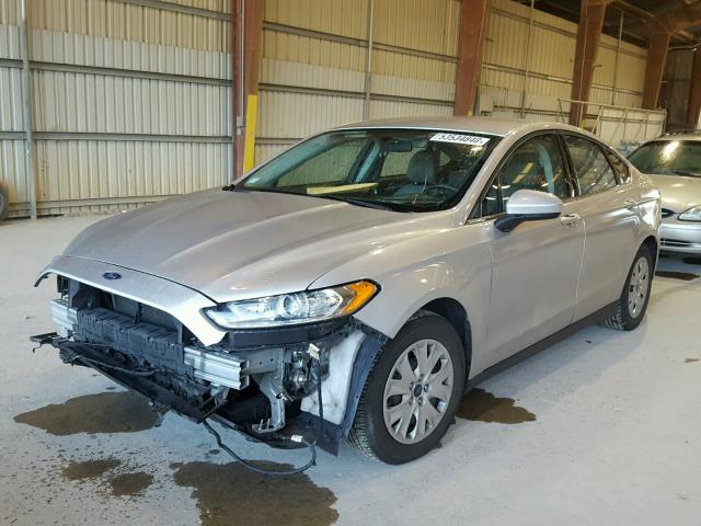 1FA6P0G79E5383946 - 2014 FORD FUSION S SILVER photo 2