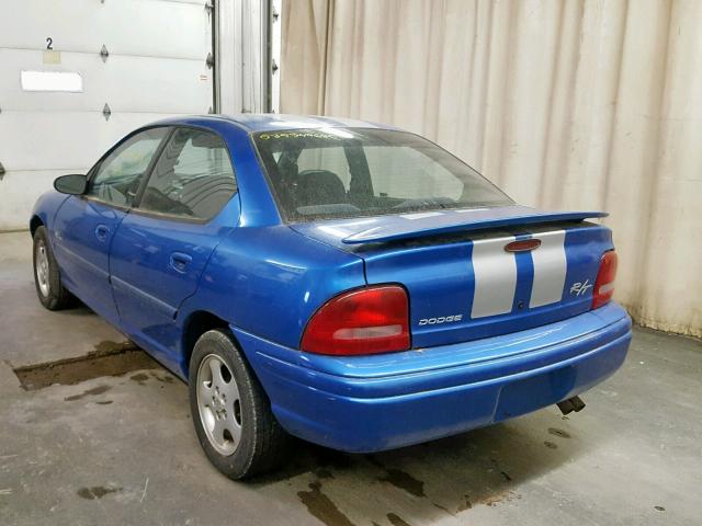 1B3ES47Y1WD695742 - 1998 DODGE NEON HIGHL BLUE photo 3