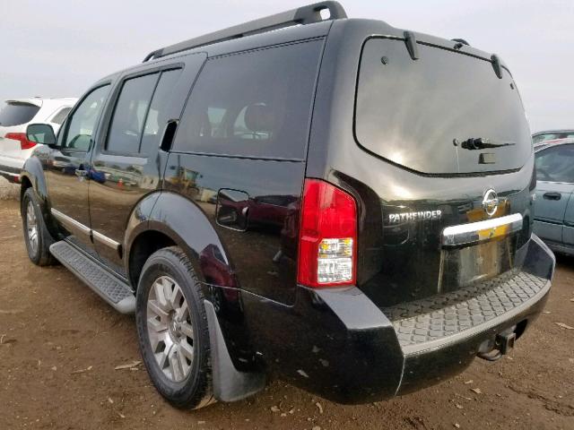 5N1AR18B09C615449 - 2009 NISSAN PATHFINDER BLACK photo 3