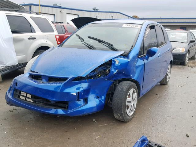 JHMGD37448S030369 - 2008 HONDA FIT BLUE photo 2