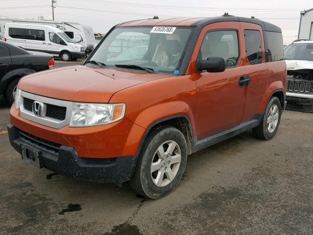 5J6YH287X9L001722 - 2009 HONDA ELEMENT EX ORANGE photo 2