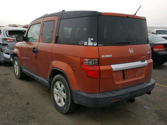 5J6YH287X9L001722 - 2009 HONDA ELEMENT EX ORANGE photo 3