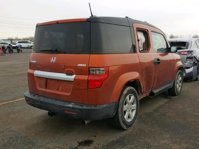 5J6YH287X9L001722 - 2009 HONDA ELEMENT EX ORANGE photo 4