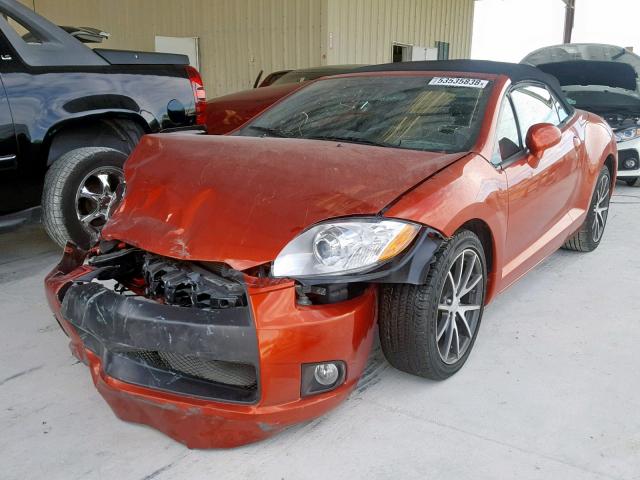 4A37L5EF5BE001311 - 2011 MITSUBISHI ECLIPSE SP ORANGE photo 2