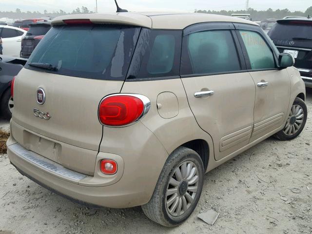 ZFBCFABH6FZ036609 - 2015 FIAT 500L EASY TAN photo 4