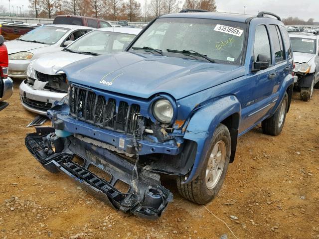 1J8GL58K53W654348 - 2003 JEEP LIBERTY LI BLUE photo 2