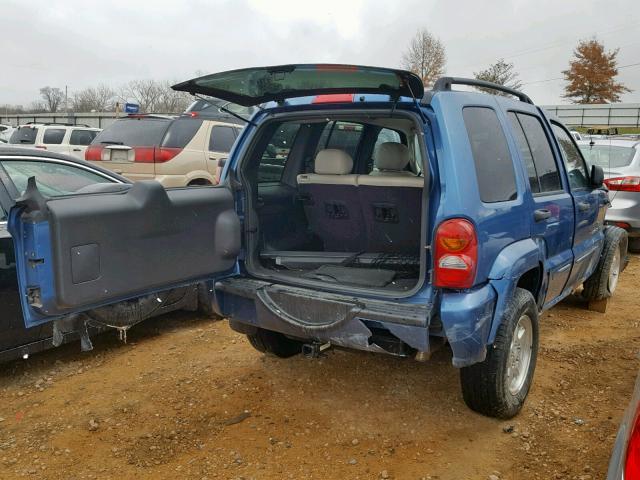 1J8GL58K53W654348 - 2003 JEEP LIBERTY LI BLUE photo 4