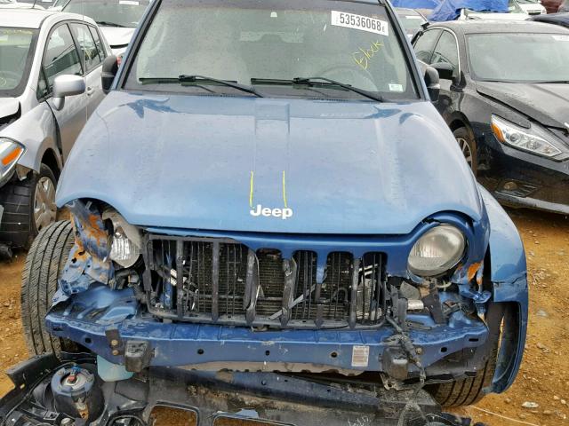 1J8GL58K53W654348 - 2003 JEEP LIBERTY LI BLUE photo 7