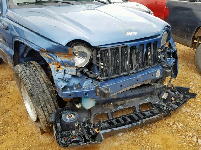 1J8GL58K53W654348 - 2003 JEEP LIBERTY LI BLUE photo 9