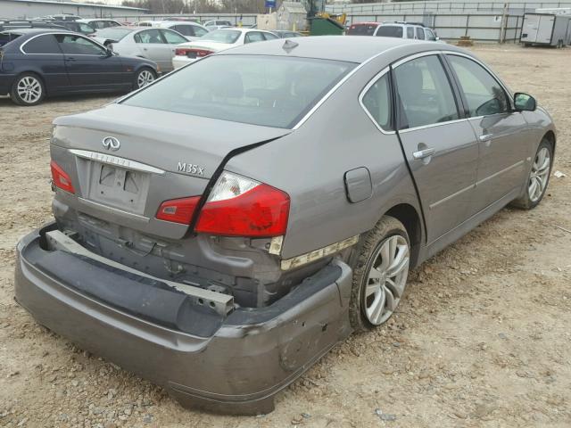 JNKAY01F78M656666 - 2008 INFINITI M35 BASE GRAY photo 4