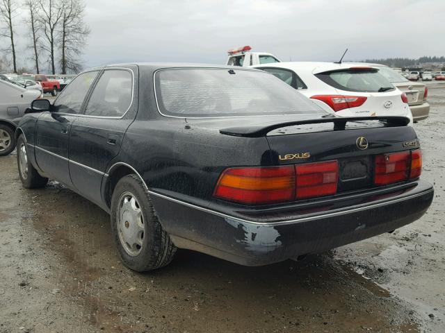 JT8UF11E1P0172594 - 1993 LEXUS LS 400 BLACK photo 3