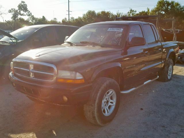 1B7HG48Z62S700248 - 2002 DODGE DAKOTA QUA BLACK photo 2