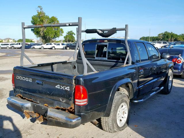 1B7HG48Z62S700248 - 2002 DODGE DAKOTA QUA BLACK photo 4