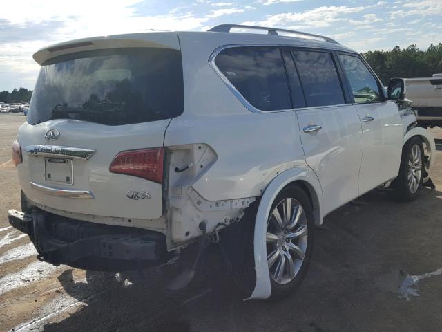 JN8AZ2NE1B9002580 - 2011 INFINITI QX56 WHITE photo 4