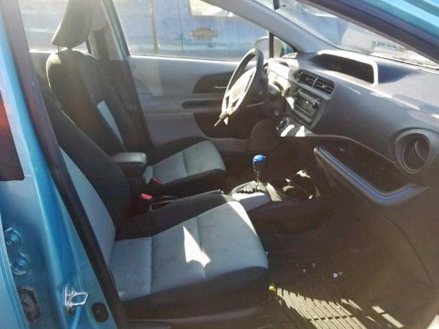 JTDKDTB38D1057763 - 2013 TOYOTA PRIUS C BLUE photo 5