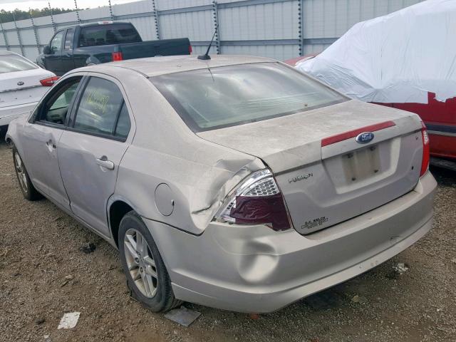 3FAHP0GA9AR334161 - 2010 FORD FUSION S SILVER photo 3