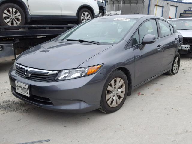 19XFB2F5XCE054730 - 2012 HONDA CIVIC LX CHARCOAL photo 2