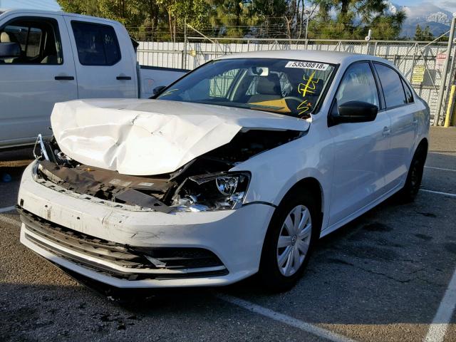 3VW2K7AJ0FM287832 - 2015 VOLKSWAGEN JETTA BASE WHITE photo 2