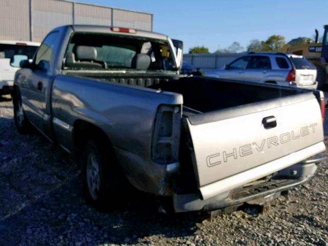 1GCEC14W71Z105066 - 2001 CHEVROLET SILVERADO SILVER photo 3