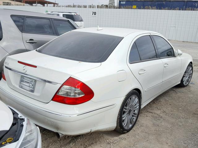 WDBUF72X68B223080 - 2008 MERCEDES-BENZ E 550 WHITE photo 4