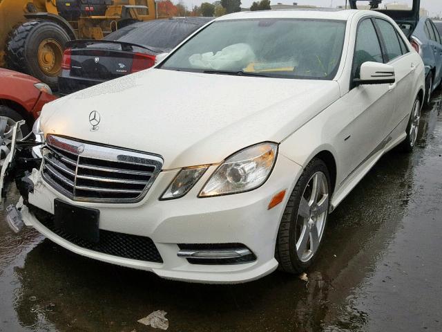 WDDHF5KB5CA604547 - 2012 MERCEDES-BENZ E 350 WHITE photo 2