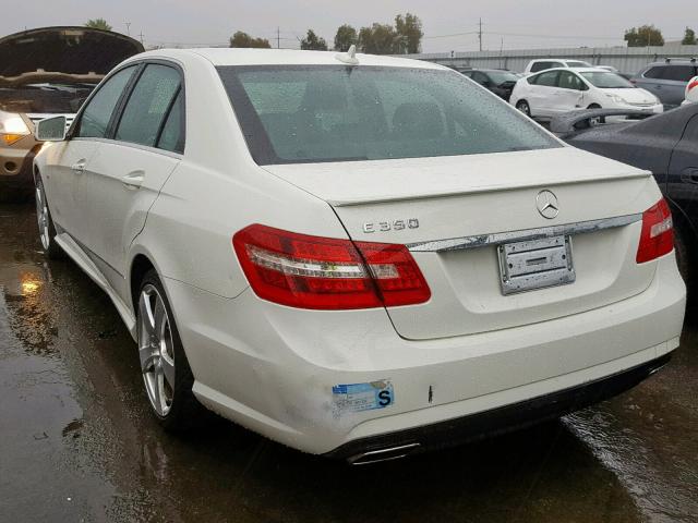 WDDHF5KB5CA604547 - 2012 MERCEDES-BENZ E 350 WHITE photo 3