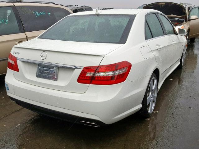 WDDHF5KB5CA604547 - 2012 MERCEDES-BENZ E 350 WHITE photo 4