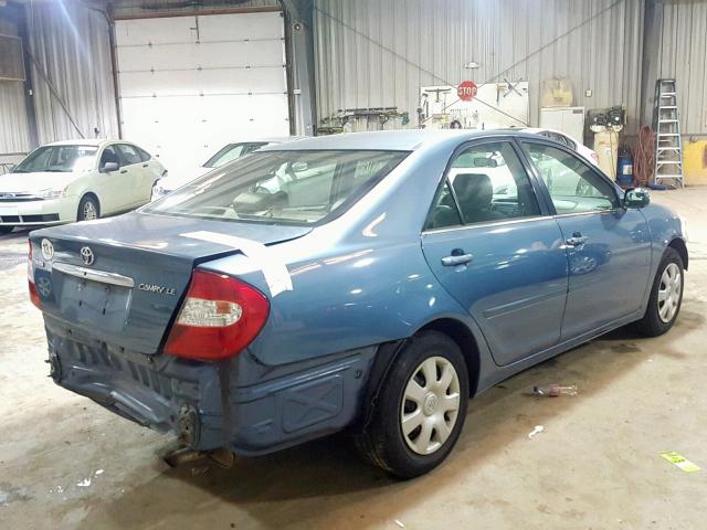 4T1BE30K53U725809 - 2003 TOYOTA CAMRY LE BLUE photo 4