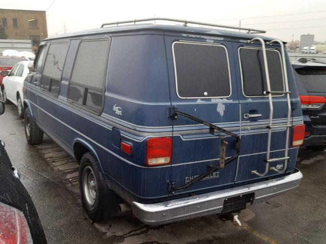 1GBEG25K2N7101910 - 1992 CHEVROLET G20 BLUE photo 3