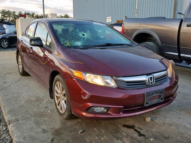 19XFB2F97CE338917 - 2012 HONDA CIVIC EXL RED photo 1