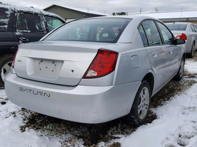 1G8AJ52F43Z145827 - 2003 SATURN ION LEVEL SILVER photo 4
