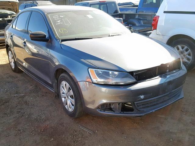 3VW2K7AJ7EM297711 - 2014 VOLKSWAGEN JETTA BASE Մոխրագույն լուսանկար 1