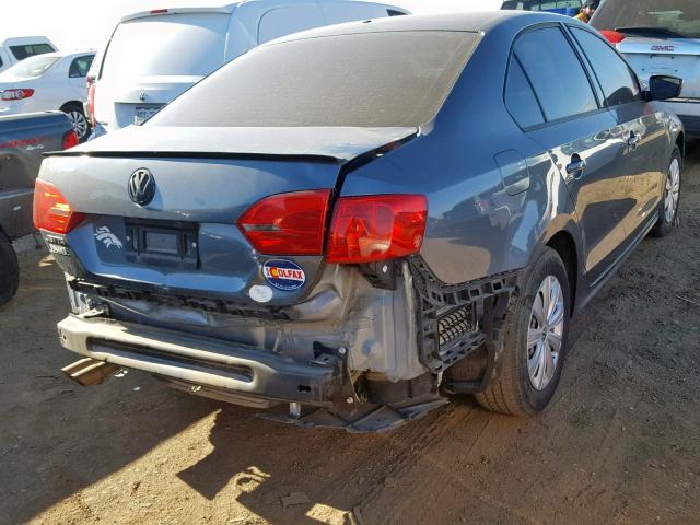 3VW2K7AJ7EM297711 - 2014 VOLKSWAGEN JETTA BASE Մոխրագույն լուսանկար 4