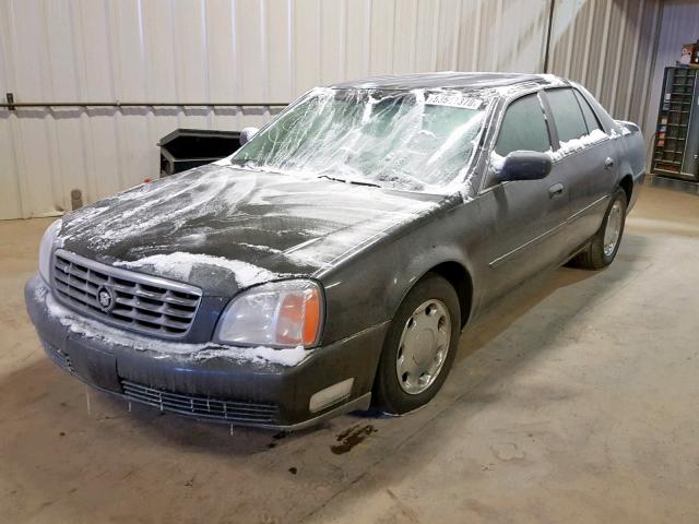 1G6KE57Y81U152866 - 2001 CADILLAC DEVILLE DH BLACK photo 2